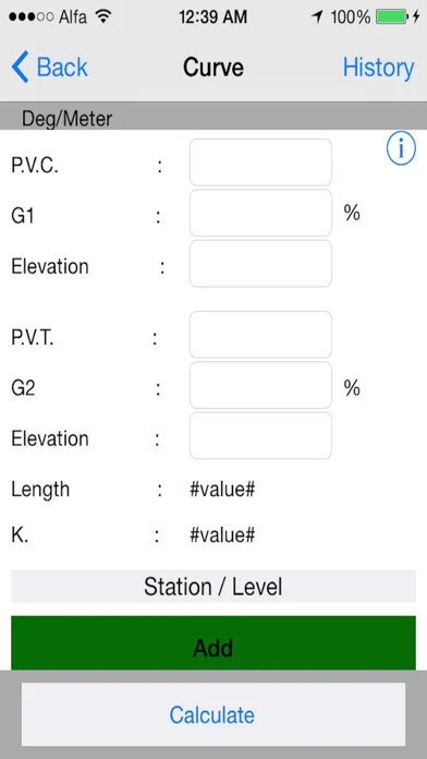 Capturas de tela do Surveying Calculator