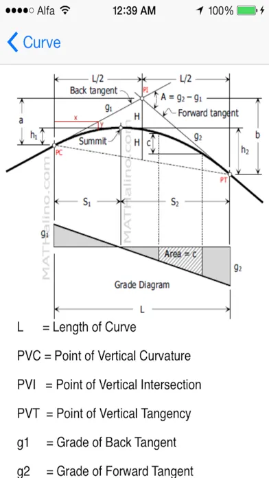 Capturas de tela do Surveying Calculator