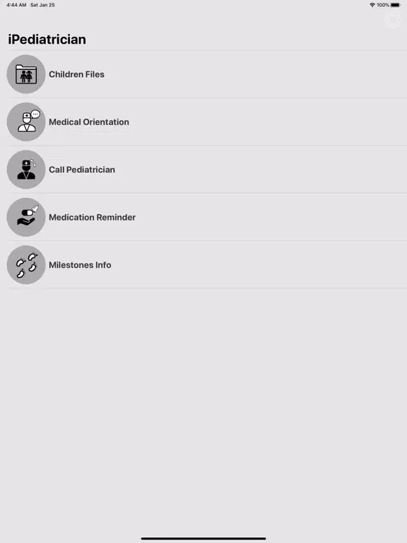 iPediatrician iPad  スクリーンショット