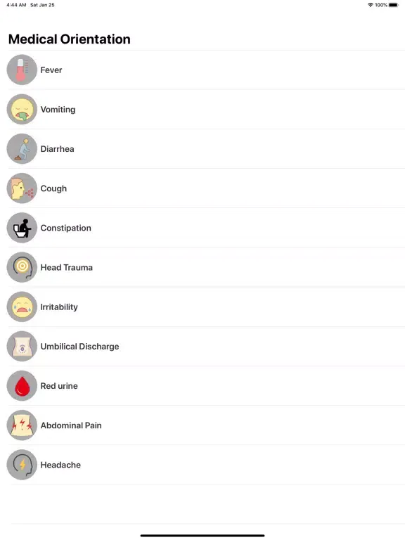 iPediatrician iPad  スクリーンショット