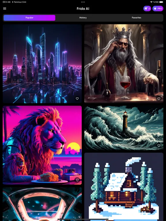 AI Image Generator - Frida iPad  Screenshots
