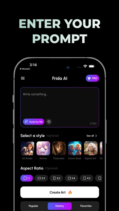 AI Image Generator - Frida Screenshots