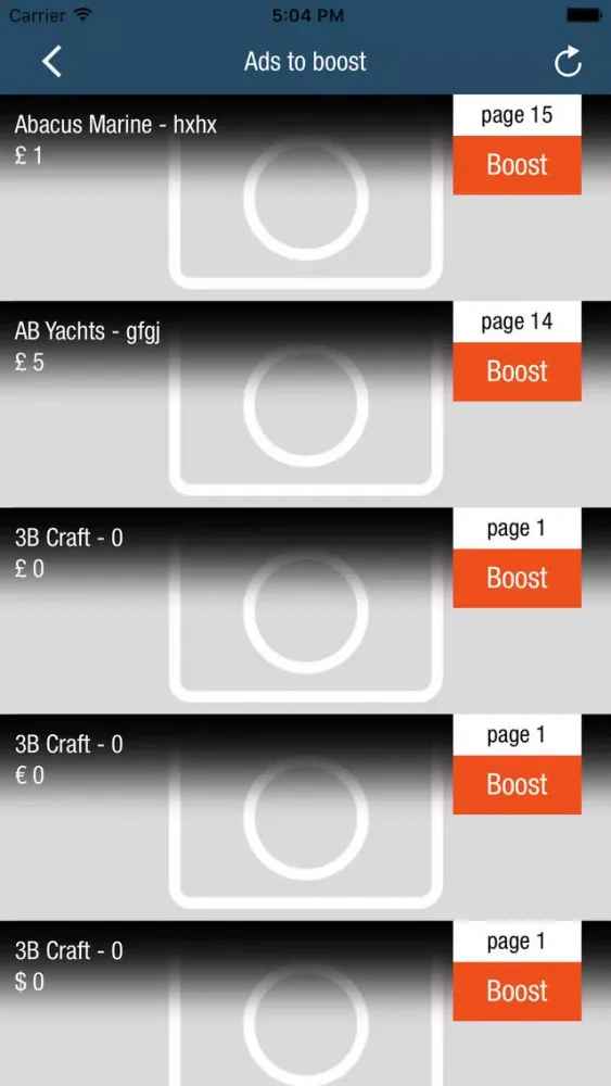 Capturas de pantalla de Boatshop24.com - Ad Manager