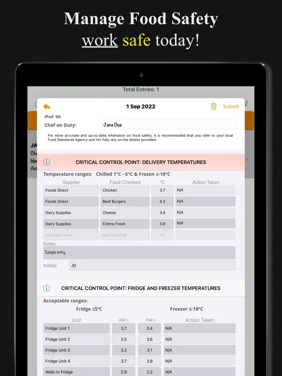 TempLogs iPad  স্ক্রিনশট