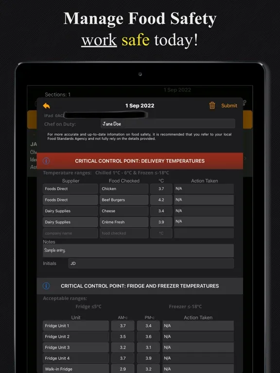TempLogs iPad  স্ক্রিনশট