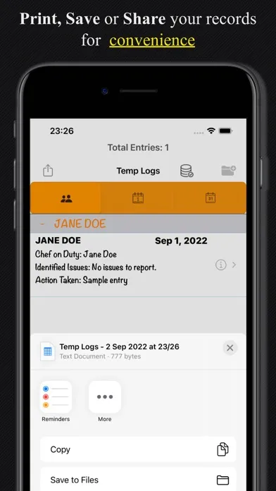 TempLogs স্ক্রিনশট
