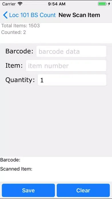 Capturas de tela do ASA Physical Inventory