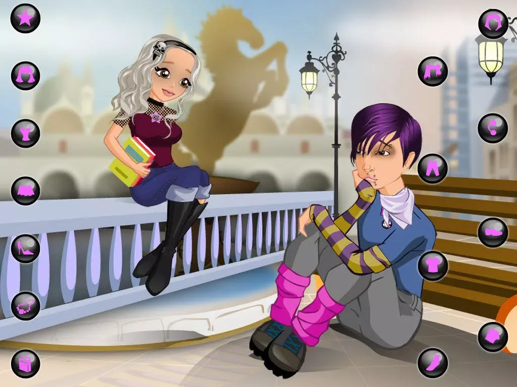 Tangkapan layar Dress Up! Emo Girl Makeover iPad 