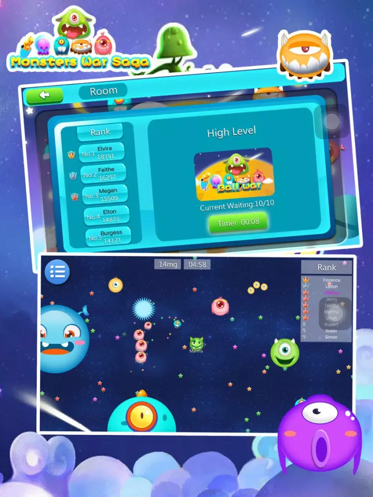 Monsters War Saga - Eat Them All iPad 应用截图