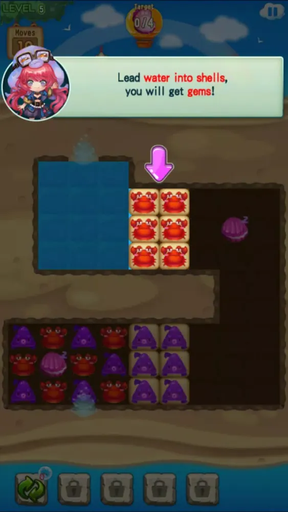 Seawater Dash Mania - crazy pearl digger স্ক্রিনশট