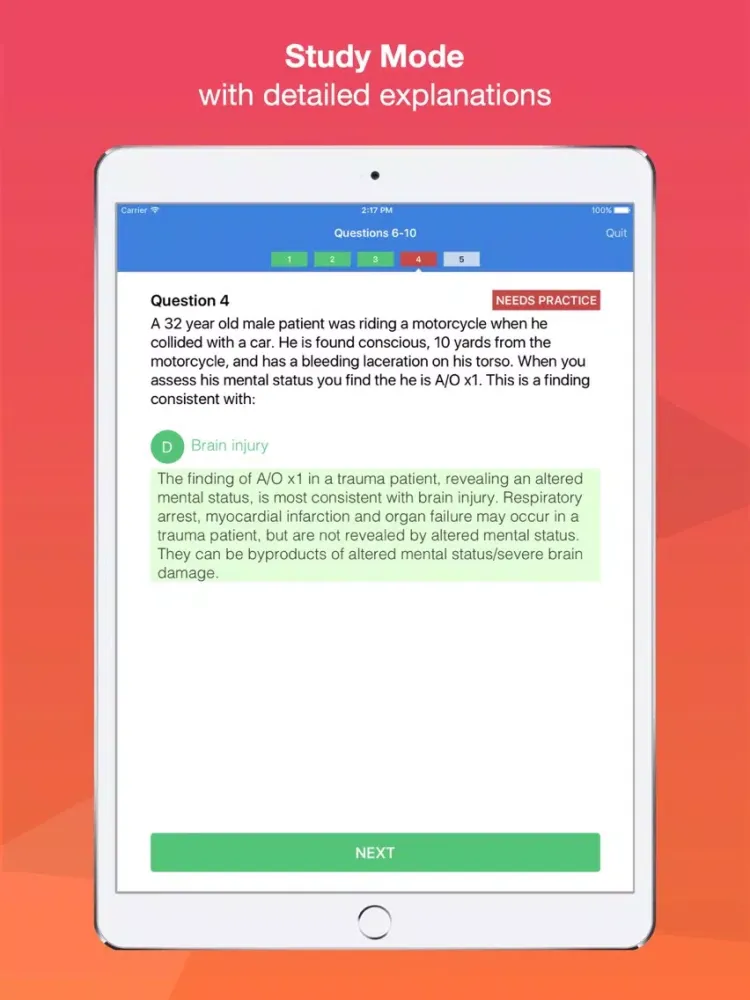 ภาพหน้าจอของ EMT Basic Exam Smart Prep + iPad 