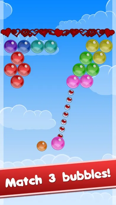 Bubble Shooter Love Valentine - A deluxe match 3 puzzle special for Valentine's day Ekran Görüntüleri