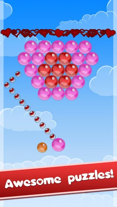 Bubble Shooter Love Valentine - A deluxe match 3 puzzle special for Valentine's day Ekran Görüntüleri