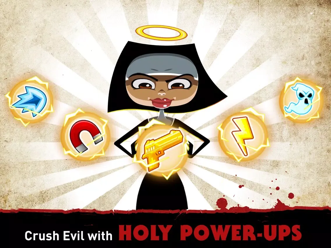 ภาพหน้าจอของ Nun Attack: Run & Gun iPad 