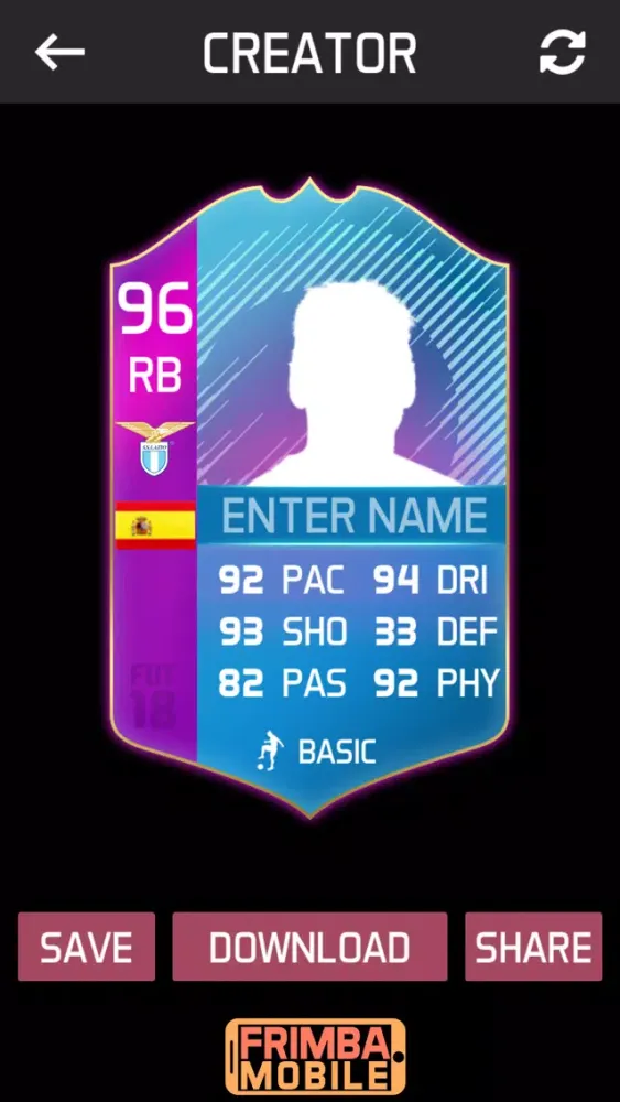 FUT 18 Card Creator应用截图