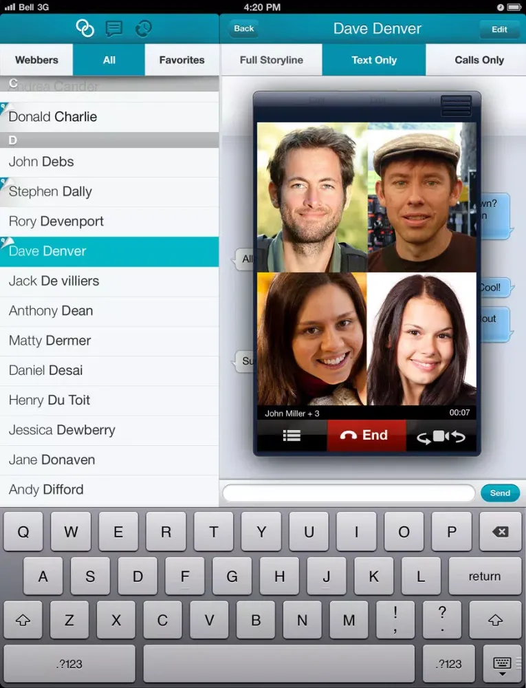 Capturas de pantalla de Webbing iPad 
