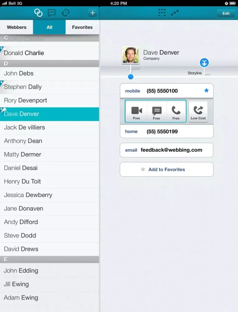 Capturas de pantalla de Webbing iPad 