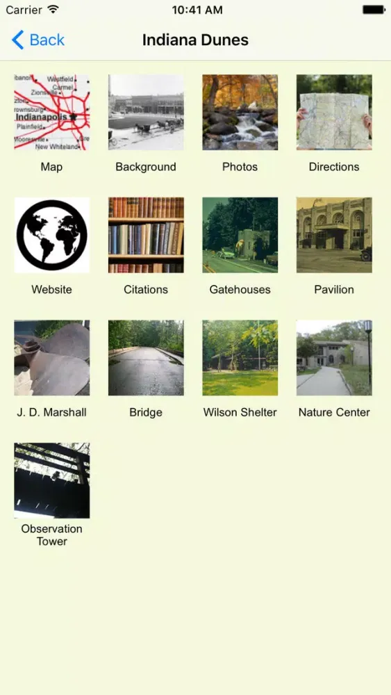 Ảnh chụp màn hình của The Indiana State Parks History Tour