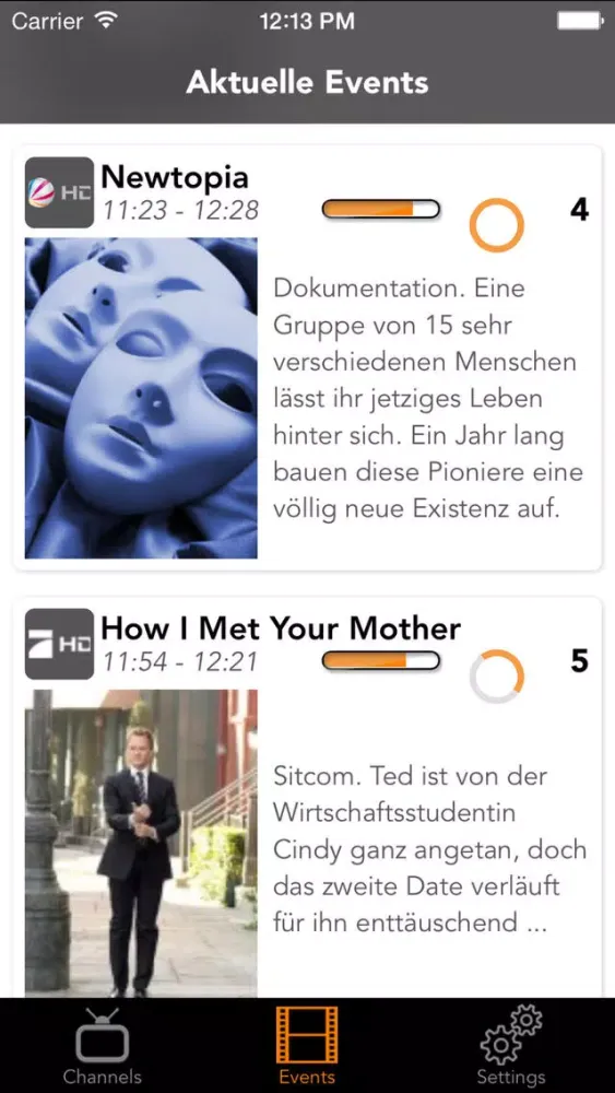 ภาพหน้าจอของ TV-Guide for UPC