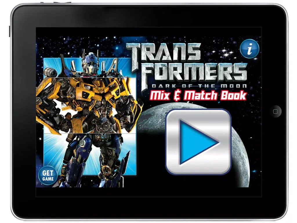 Ảnh chụp màn hình của Transformers Dark of the Moon Mix & Match Book iPad 