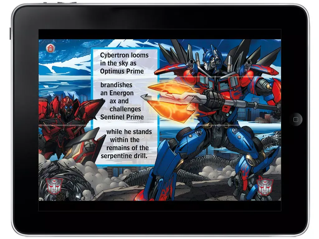 Ảnh chụp màn hình của Transformers Dark of the Moon Mix & Match Book iPad 