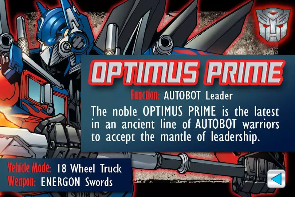 Ảnh chụp màn hình của Transformers Dark of the Moon Mix & Match Book
