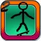 Stick-man Paper Skateboarding Extreme Game 2