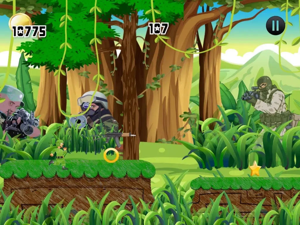 Tiny Battlefield Games - Sniper Gunner Soldier Run iPad  Screenshots