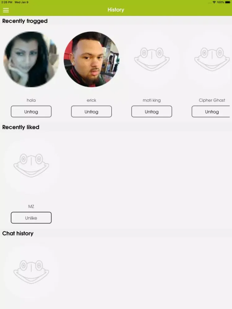 تصاویر Frogo Dating iPad 