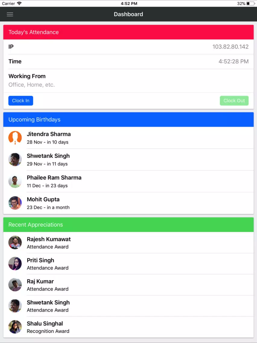 SnapHRM iPad 應用截圖