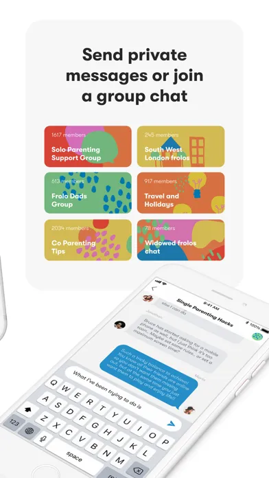 Capturas de tela do Frolo - single parent app