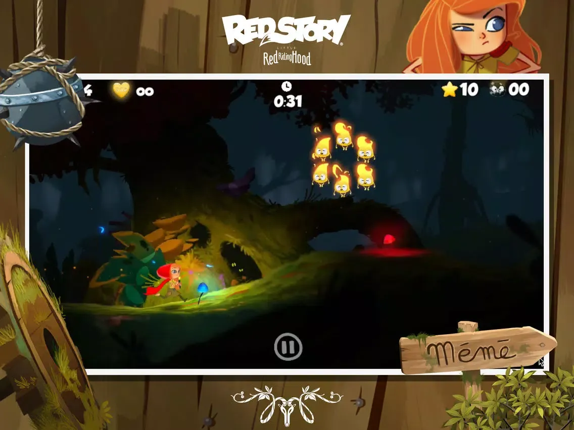 Capturas de tela do RedStory Lil Red Riding Hood iPad 