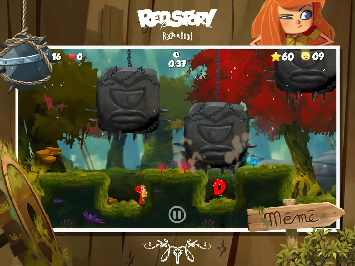 Capturas de tela do RedStory Lil Red Riding Hood iPad 
