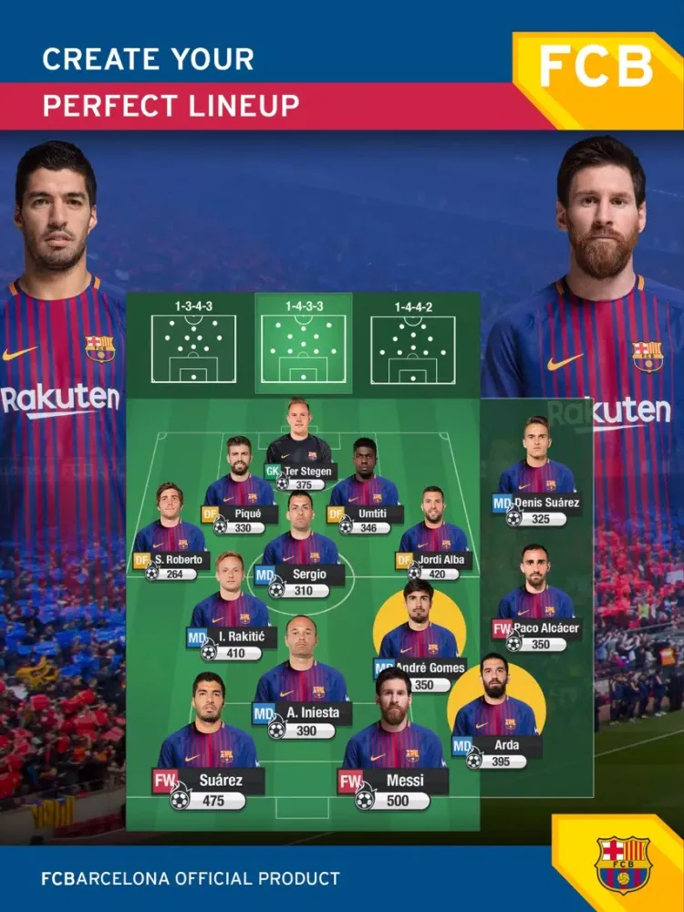 FC Barcelona Fantasy Manager 2017-Top soccer game iPad  Screenshots