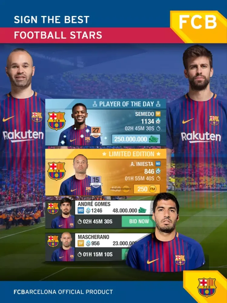 FC Barcelona Fantasy Manager 2017-Top soccer game iPad  Screenshots