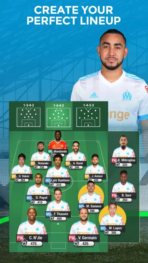 ภาพหน้าจอของ Olympique de Marseille Manager