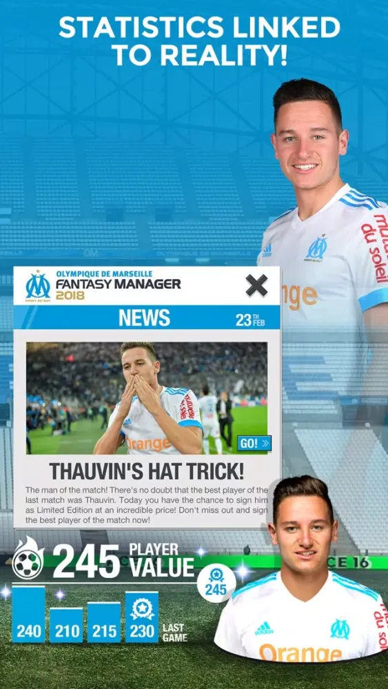 ภาพหน้าจอของ Olympique de Marseille Manager