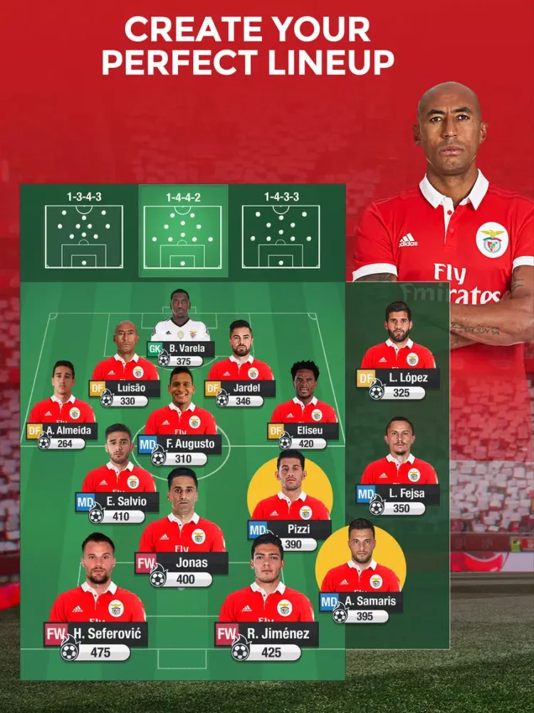 Ảnh chụp màn hình của SL Benfica Fantasy Manager 18 iPad 
