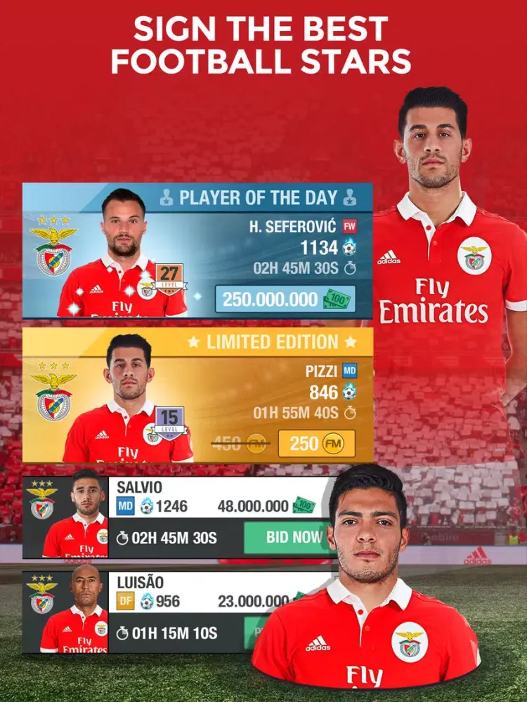 Ảnh chụp màn hình của SL Benfica Fantasy Manager 18 iPad 