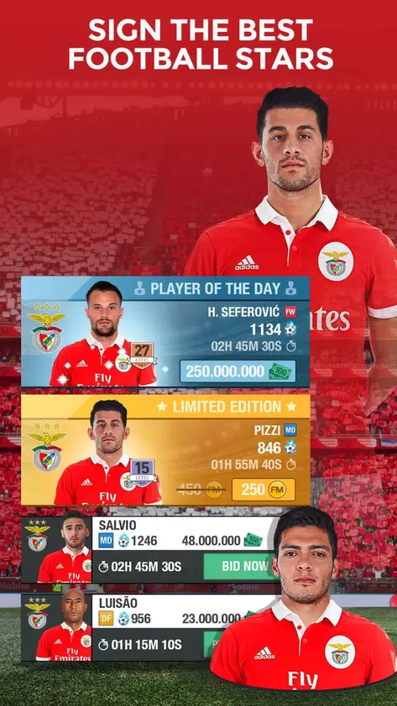 Ảnh chụp màn hình của SL Benfica Fantasy Manager 18