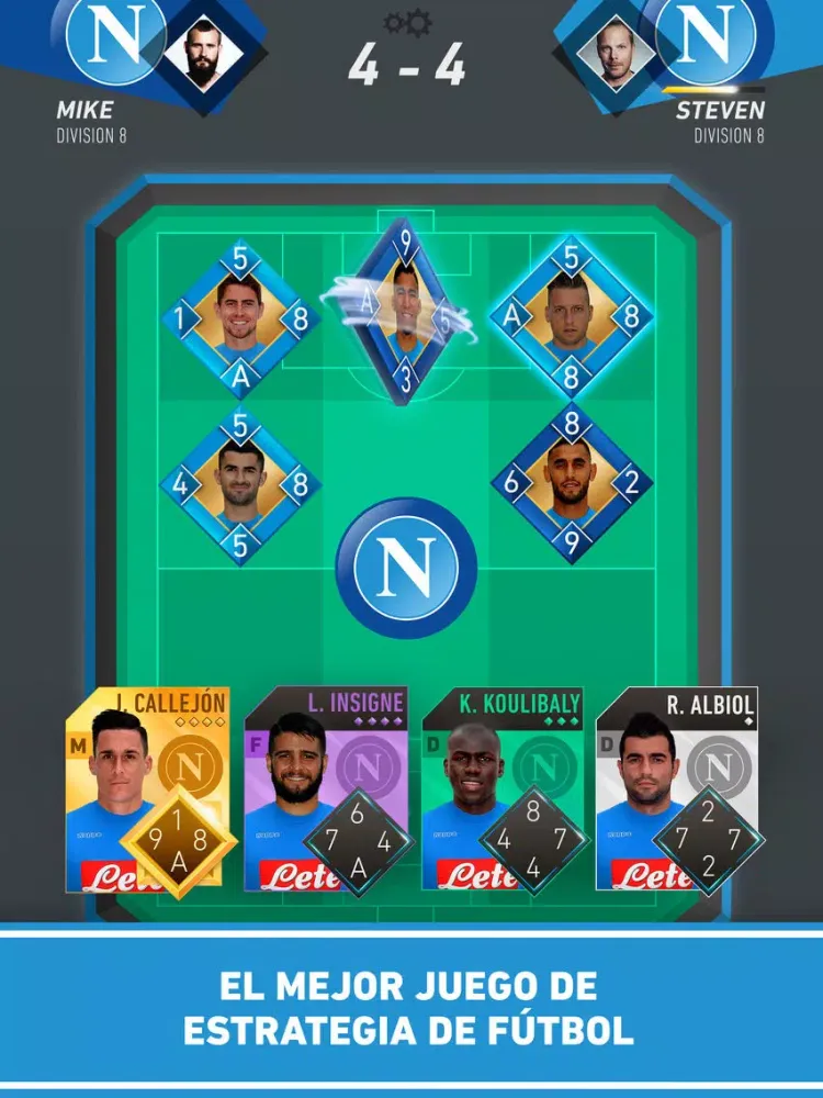 ภาพหน้าจอของ SSC Napoli Flip iPad 