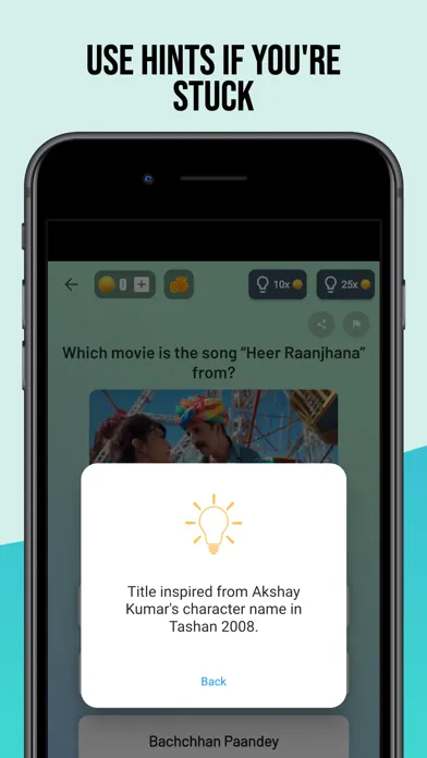 Bollywood Quiz - Movie Game 스크린샷