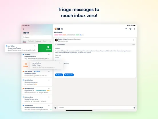 ภาพหน้าจอของ FrontApp iPad 