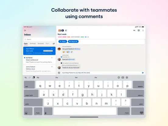 ภาพหน้าจอของ FrontApp iPad 