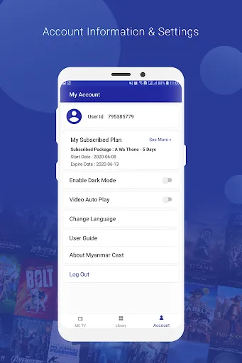 Tangkapan layar Myanmar Cast App