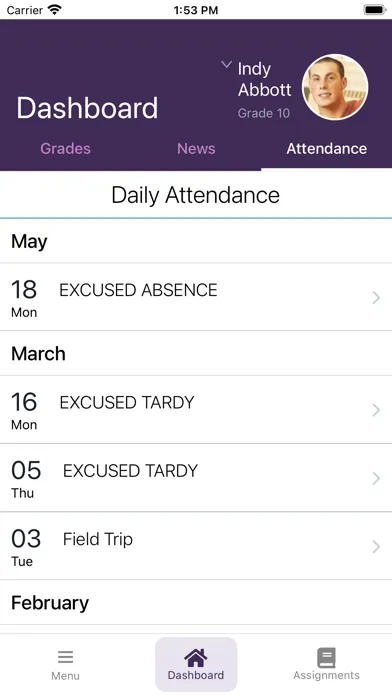 ProgressBook Parent/Student Screenshots