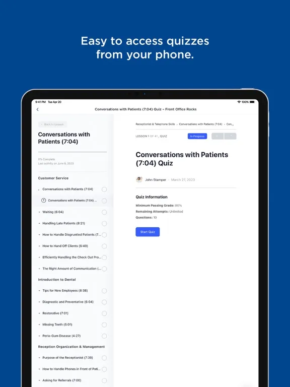 ภาพหน้าจอของ Front Office Rocks iPad 