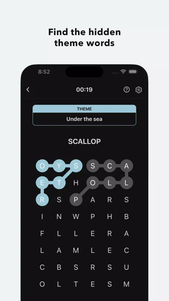 Ảnh chụp màn hình của Strings - Strands Word Search