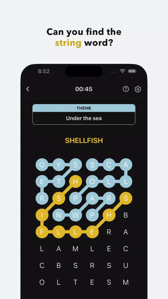 Ảnh chụp màn hình của Strings - Strands Word Search