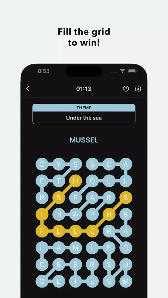 Ảnh chụp màn hình của Strings - Strands Word Search